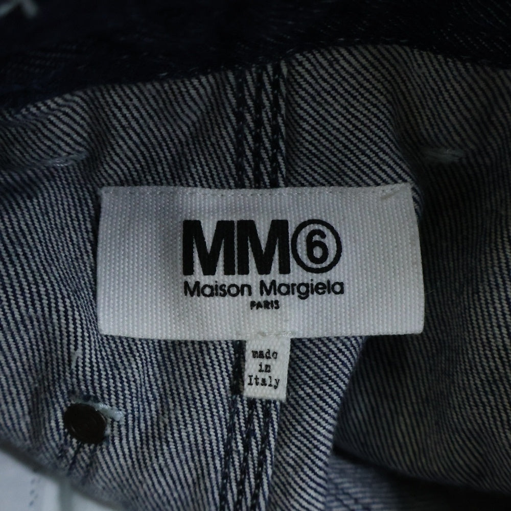 MM6 Maison Margiela(エムエムシックスメゾンマルジェラ) カットオフ ペインター デニムパンツ S52LA0069 S30640 インディゴ