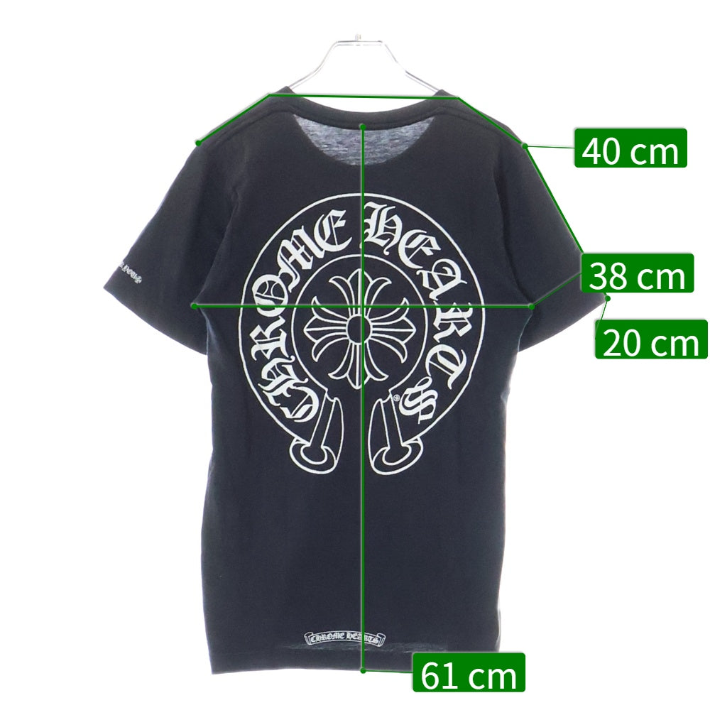CHROME HEARTS(クロムハーツ) HORSESHOE S/S TEE ホースシュープリント 半袖Tシャツ カットソー ブラック