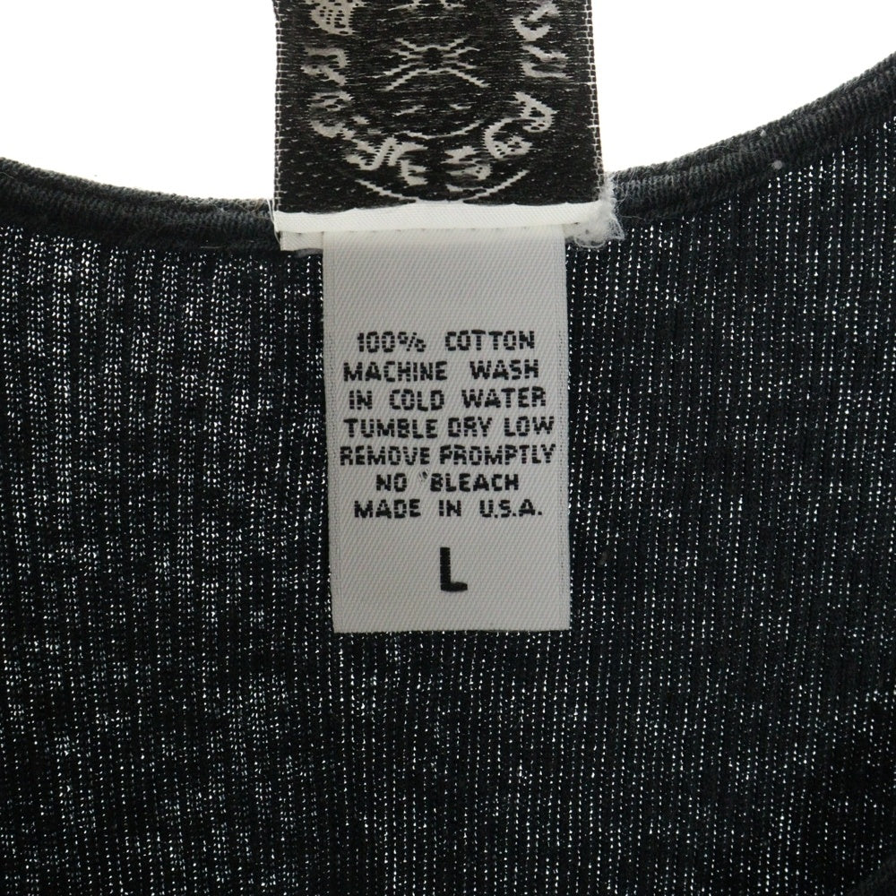 CHROME HEARTS(クロムハーツ) OLD TANK TOP 星条旗プリント リブタンクトップ ノースリーブカットソー ブラック