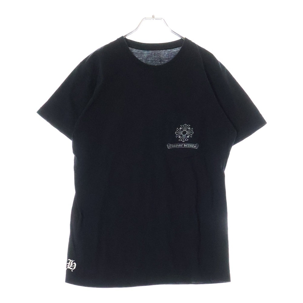 CHROME HEARTS(クロムハーツ) Framed Cross Tee フレームクロス スクロールラベルプリント 半袖Tシャツ カットソー ブラック