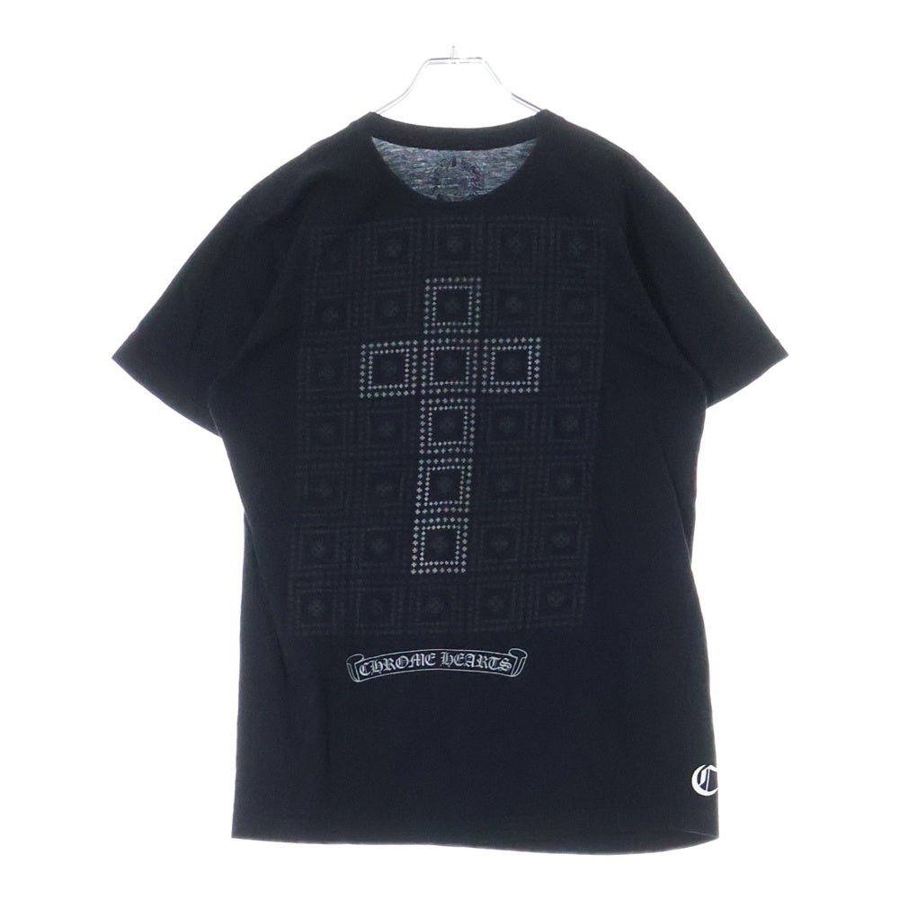 CHROME HEARTS(クロムハーツ) Framed Cross Tee フレームクロス スクロールラベルプリント 半袖Tシャツ カットソー ブラック