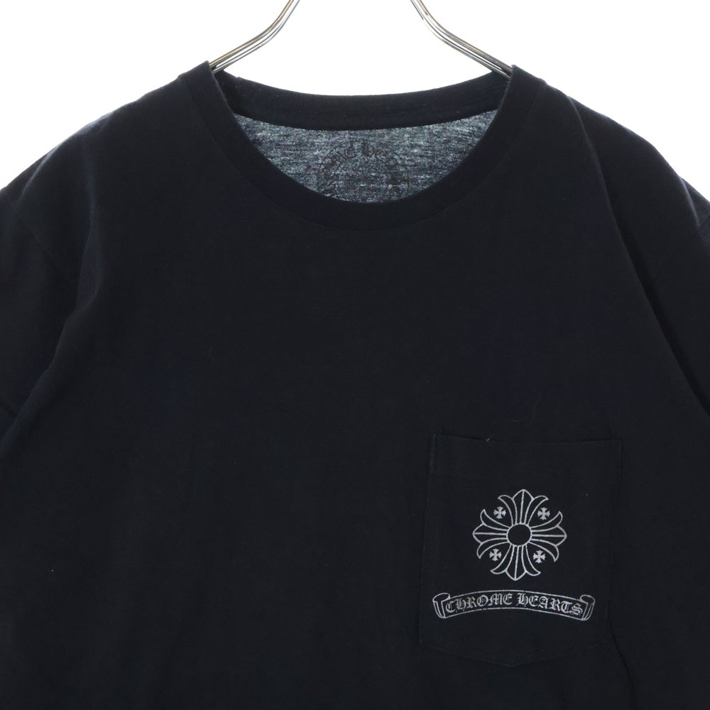 CHROME HEARTS(クロムハーツ) Framed Cross Tee フレームクロス スクロールラベルプリント 半袖Tシャツ カットソー ブラック