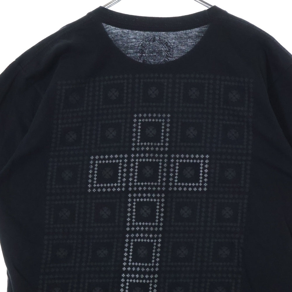 CHROME HEARTS(クロムハーツ) Framed Cross Tee フレームクロス スクロールラベルプリント 半袖Tシャツ カットソー ブラック