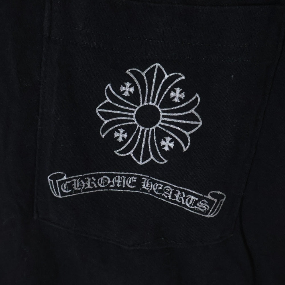 CHROME HEARTS(クロムハーツ) Framed Cross Tee フレームクロス スクロールラベルプリント 半袖Tシャツ カットソー ブラック