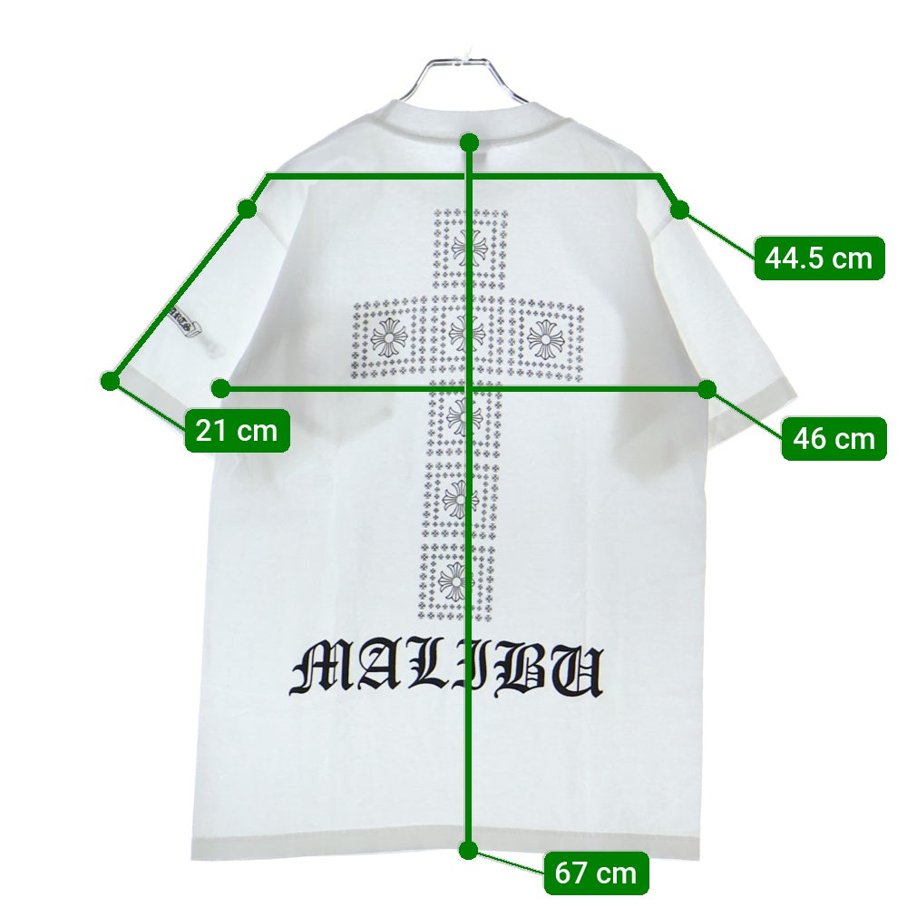 CHROME HEARTS(クロムハーツ) OLD Maribu Framed Cross Tee マリブ限定 フレームクロスプリント 半袖Tシャツ カットソー ホワイト
