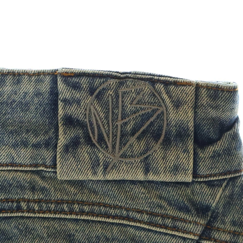 NO/FAITH STUDIOS(ノーフェイスストゥディオス) WAVE VINTAGE DENIM ウェーブヴィンテージフレアデニムパンツ インディゴブルー