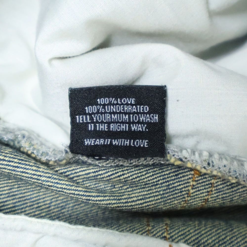 NO/FAITH STUDIOS(ノーフェイスストゥディオス) WAVE VINTAGE DENIM ウェーブヴィンテージフレアデニムパンツ インディゴブルー