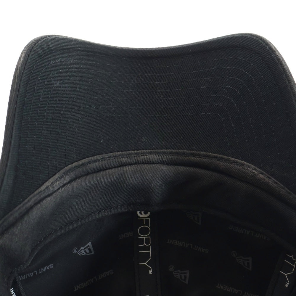 SAINT LAURENT PARIS(サンローランパリ) ×New Era YSL Monogram Cap ニューエラ エンブロイダリーロゴキャップ 帽子 ブラック 687687 YCL36