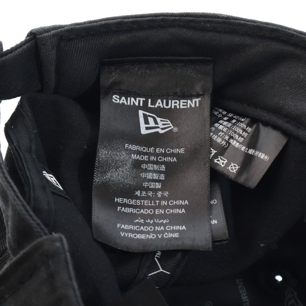 SAINT LAURENT PARIS(サンローランパリ) ×New Era YSL Monogram Cap ニューエラ エンブロイダリーロゴキャップ 帽子 ブラック 687687 YCL36