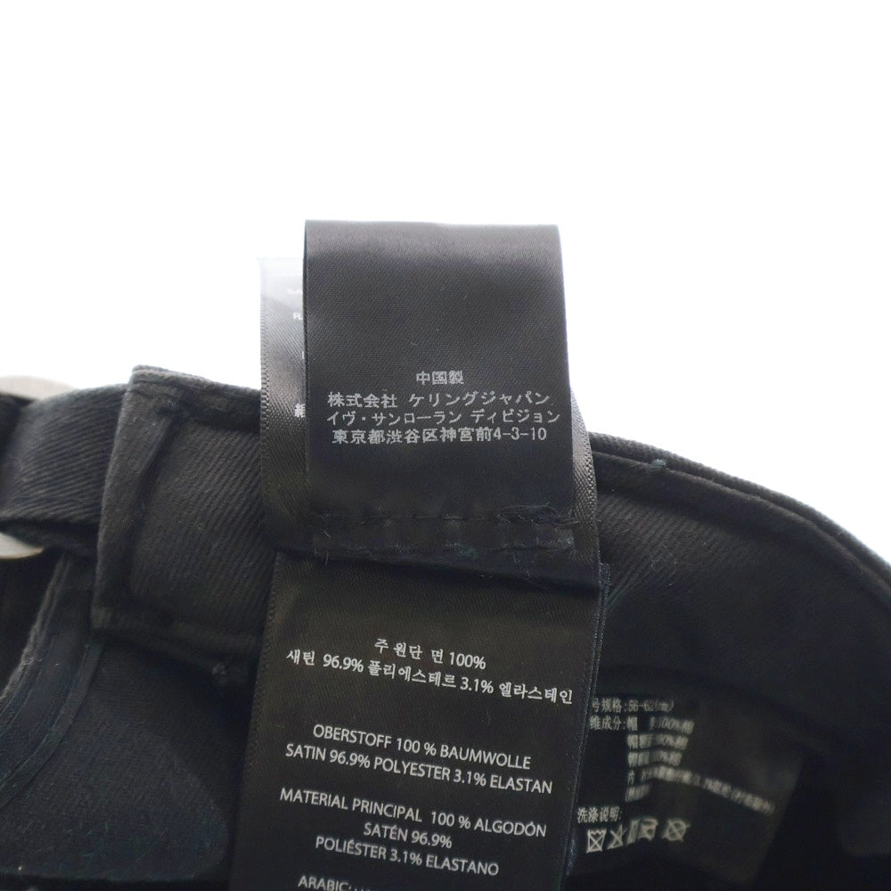 SAINT LAURENT PARIS(サンローランパリ) ×New Era YSL Monogram Cap ニューエラ エンブロイダリーロゴキャップ 帽子 ブラック 687687 YCL36