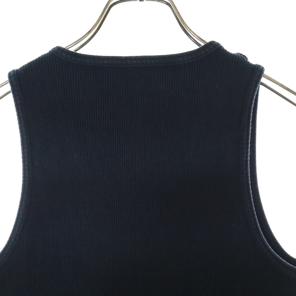 BOTTEGA VENETA(ボッテガヴェネタ) 24AW ロゴパッチ ノースリーブタンクトップシャツ ブラック 799593 V3Z60