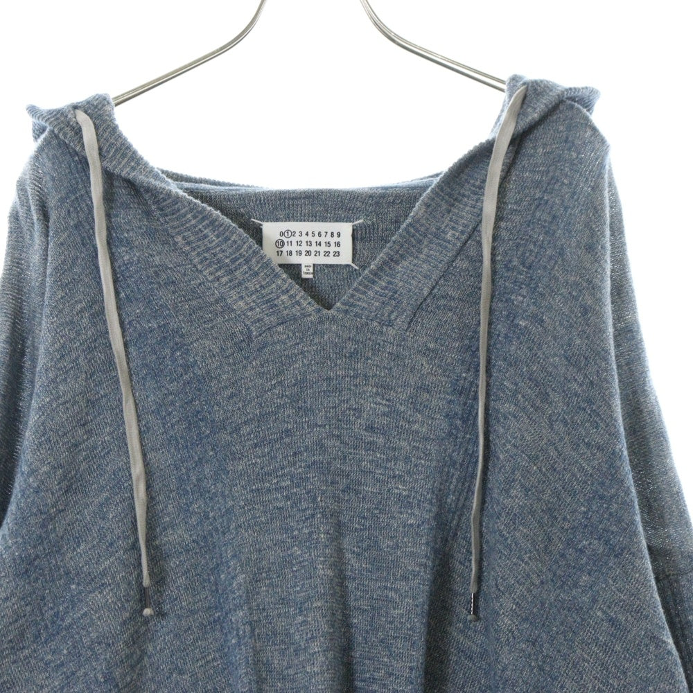 Maison Margiela(メゾンマルジェラ) 25SS HOOD SWEAT サマーシネ ニットフーディパーカー ネイビー S50GU0226 M13097