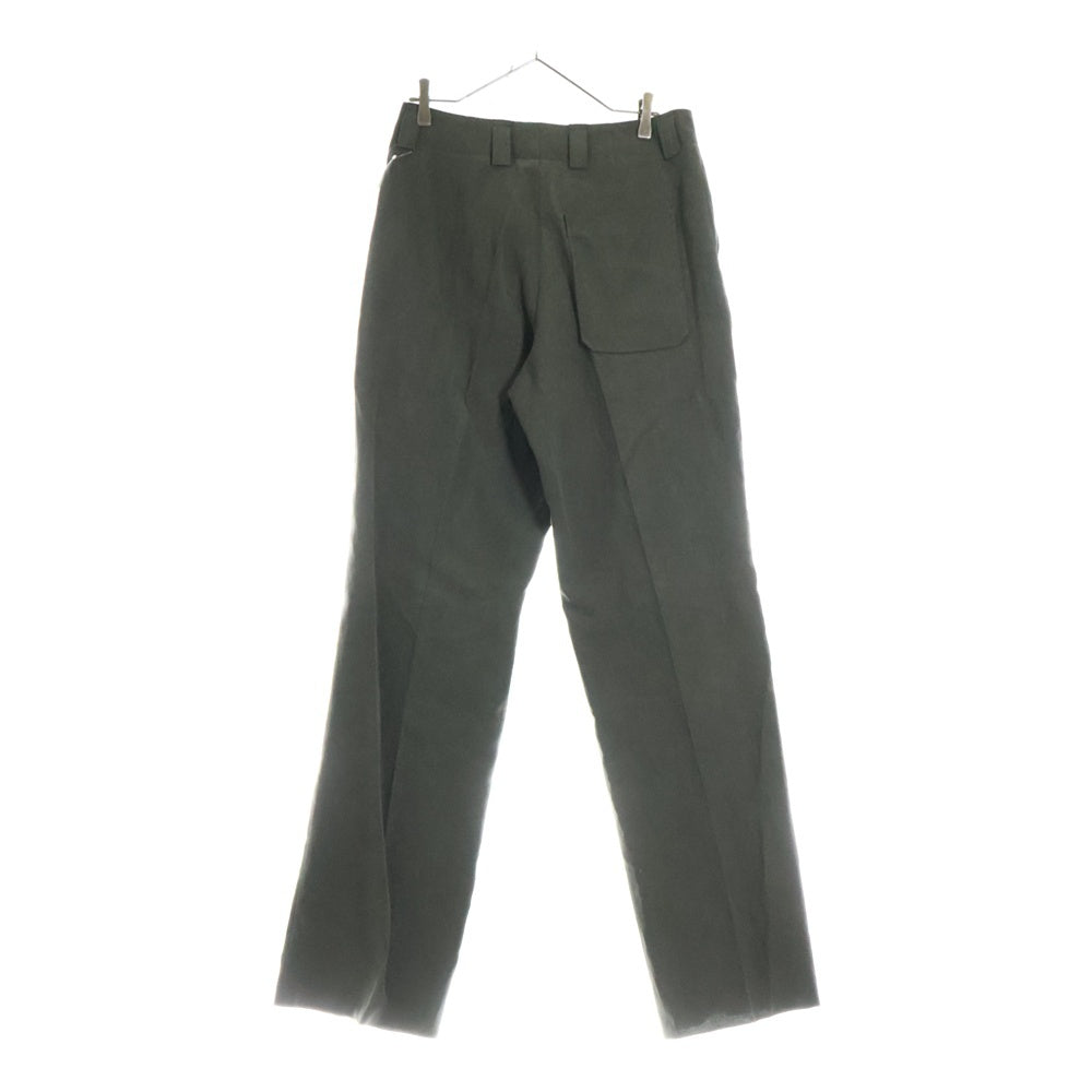 Ermenegildo Zegna(エルメネジルドゼニア) リネン センタープレストラウザーズパンツ 387015 カーキ