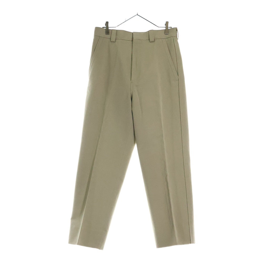 Ermenegildo Zegna(エルメネジルドゼニア) シルク紺コットン センタープレストラウザーズパンツ UZI40 ベージュ