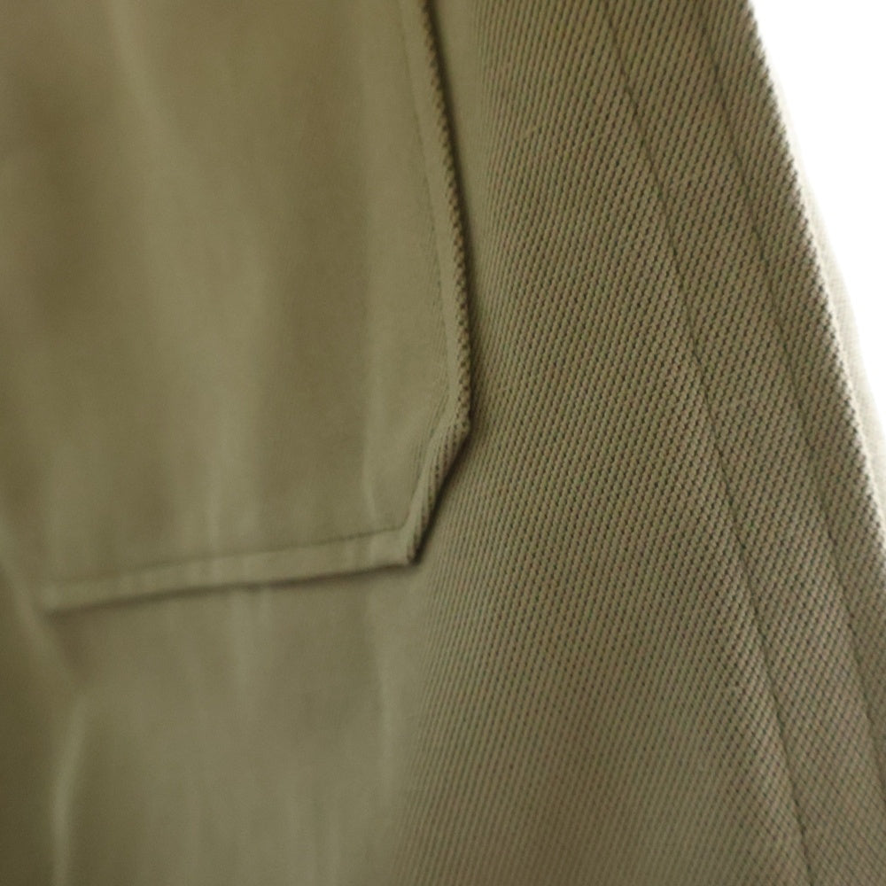 Ermenegildo Zegna(エルメネジルドゼニア) シルク紺コットン センタープレストラウザーズパンツ UZI40 ベージュ