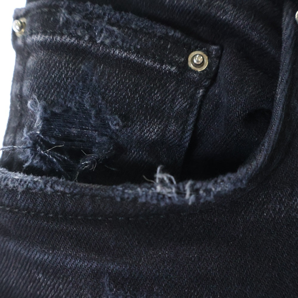AMIRI(アミリ) ×PLAYBOY MAGAZINE JEANS スキ二ーデニムパンツ マガジン ジーンズ ブラック