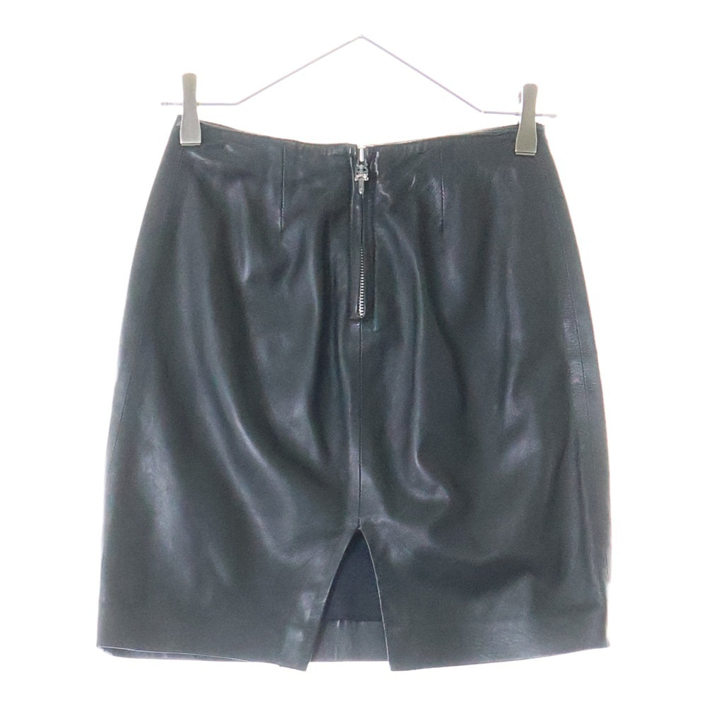 CHROME HEARTS(クロムハーツ) ハーフダガージップ レザースカート ブラック レディース