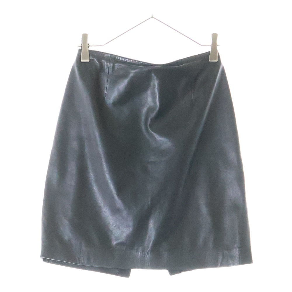 CHROME HEARTS(クロムハーツ) ハーフダガージップ レザースカート ブラック レディース