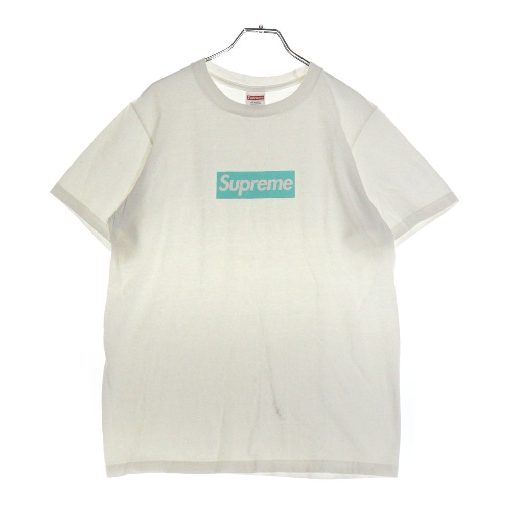 SUPREME(シュプリーム) 21AW×TIFFANY&Co.Box Logo Tee ティファニー ボックスロゴプリント半袖Tシャツ カットソー ホワイト