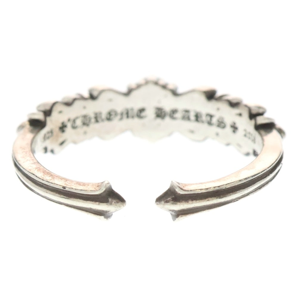 CHROME HEARTS(クロムハーツ) BABY CLSC P D ベイビークラシックダブルフローラル PAVEダイヤ リング シルバー