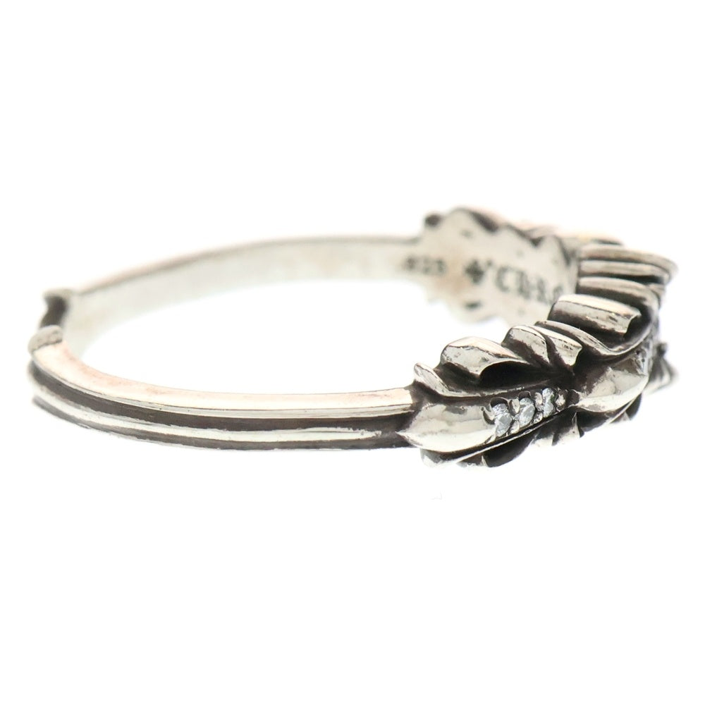 CHROME HEARTS(クロムハーツ) BABY CLSC P D ベイビークラシックダブルフローラル PAVEダイヤ リング シルバー