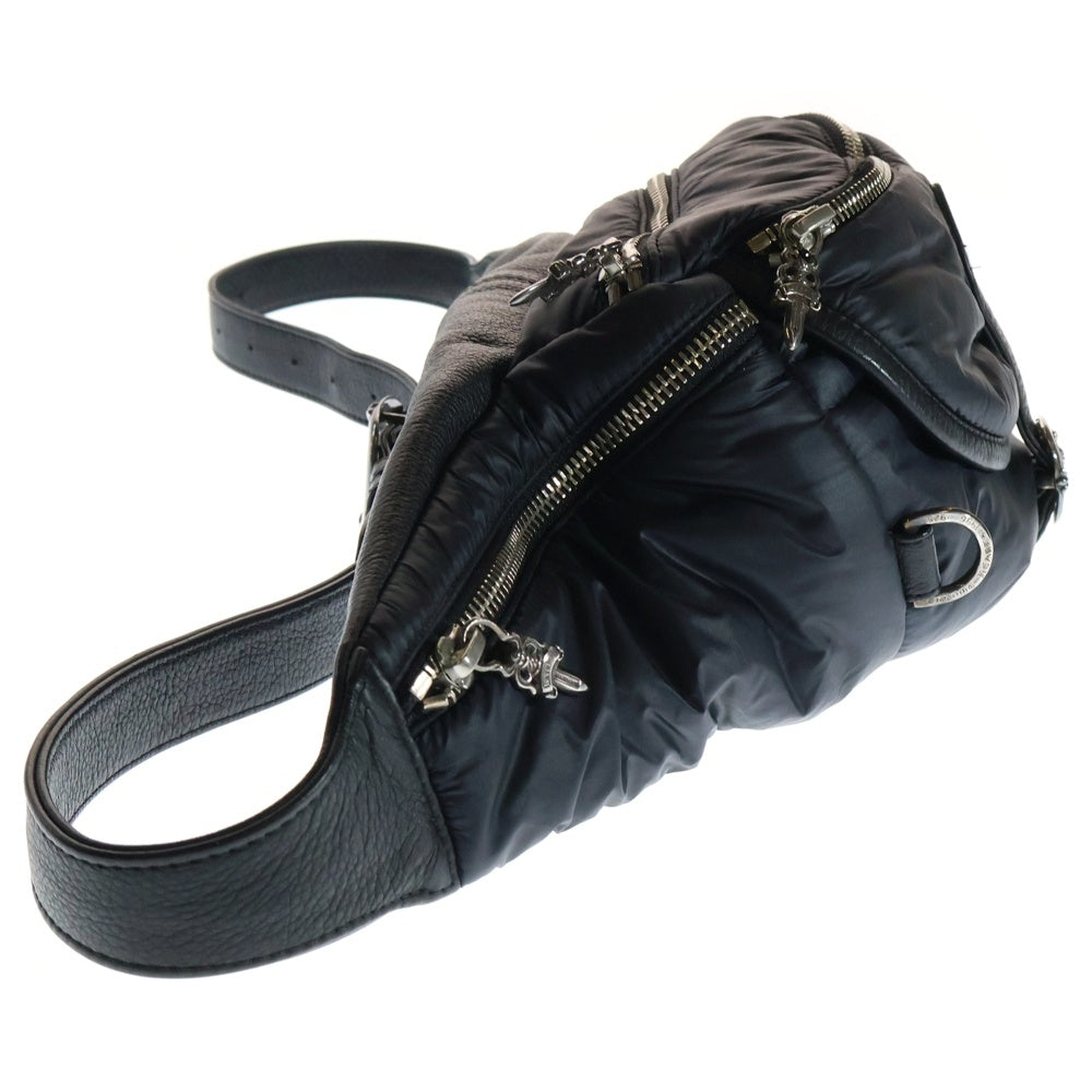 CHROME HEARTS(クロムハーツ) #1 SNAT PACK スナットパック ダガージップガンスリンガーベルト ナイロン切替 レザーウエストバッグ ブラック