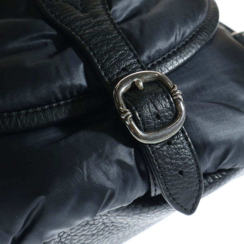 CHROME HEARTS(クロムハーツ) #1 SNAT PACK スナットパック ダガージップガンスリンガーベルト ナイロン切替 レザーウエストバッグ ブラック