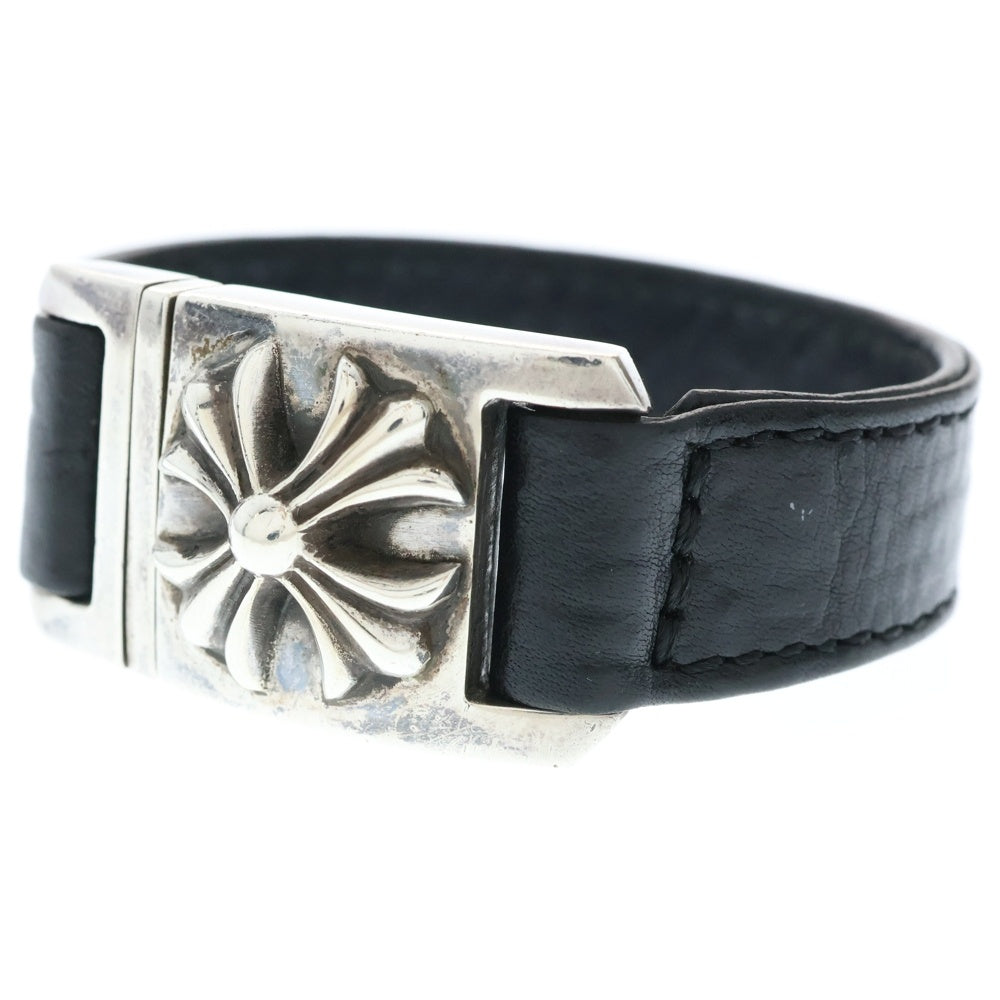 CHROME HEARTS(クロムハーツ) HARNESS CH X ハーネス CHプラス レザーブレスレット ブラック/シルバー