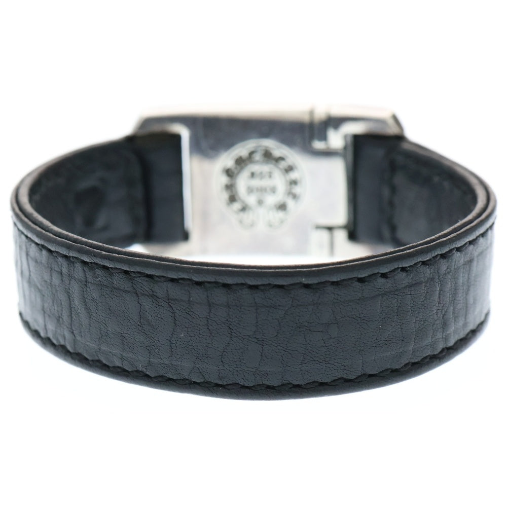 CHROME HEARTS(クロムハーツ) HARNESS CH X ハーネス CHプラス レザーブレスレット ブラック/シルバー