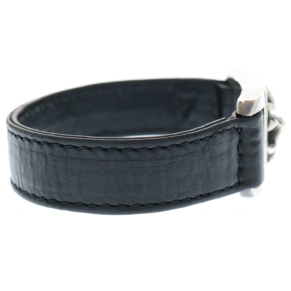 CHROME HEARTS(クロムハーツ) HARNESS CH X ハーネス CHプラス レザーブレスレット ブラック/シルバー