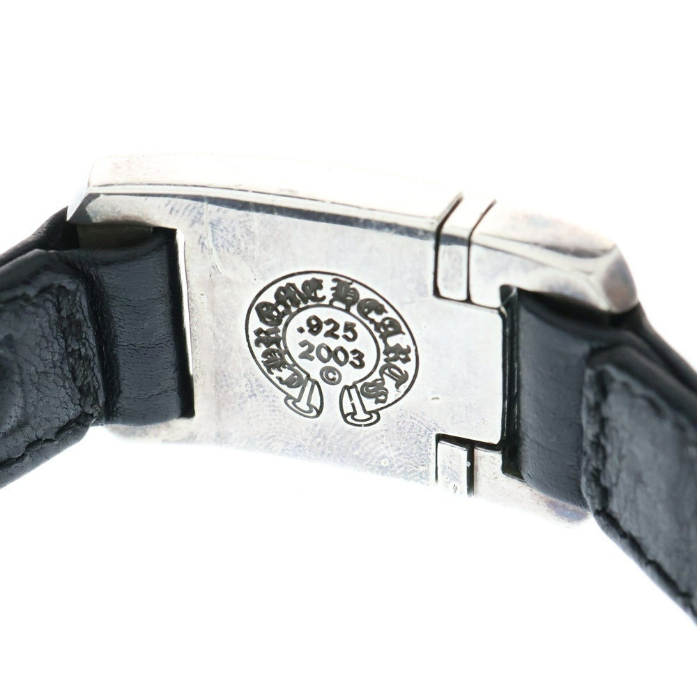 CHROME HEARTS(クロムハーツ) HARNESS CH X ハーネス CHプラス レザーブレスレット ブラック/シルバー