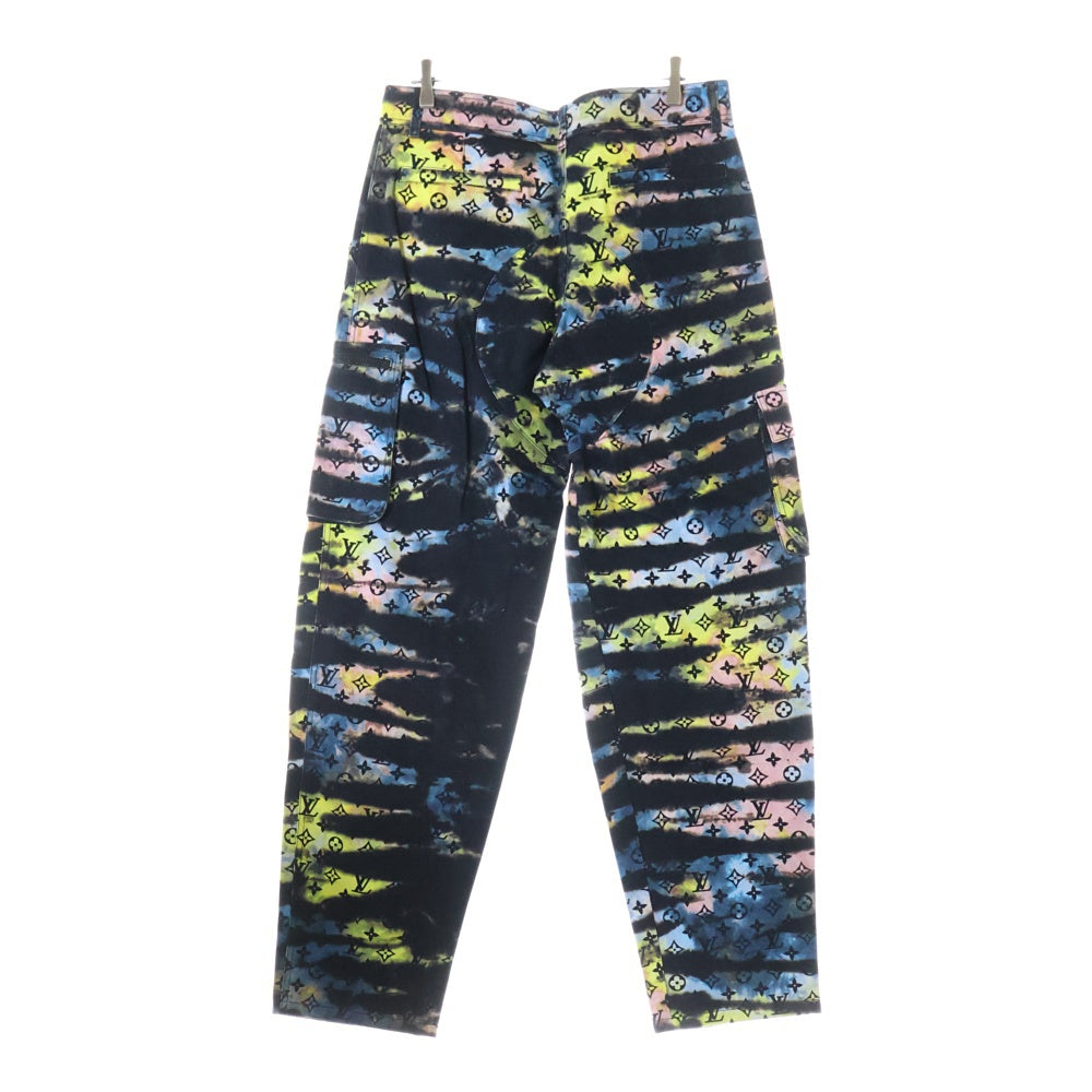 LOUIS VUITTON(ルイヴィトン) 21AW PRINTED MONOGRAM TIE DYE CARGO DENIM RM2129 H98 HLD10W プリンテッド モノグラム タイダイ デニム カーゴパンツ マルチ