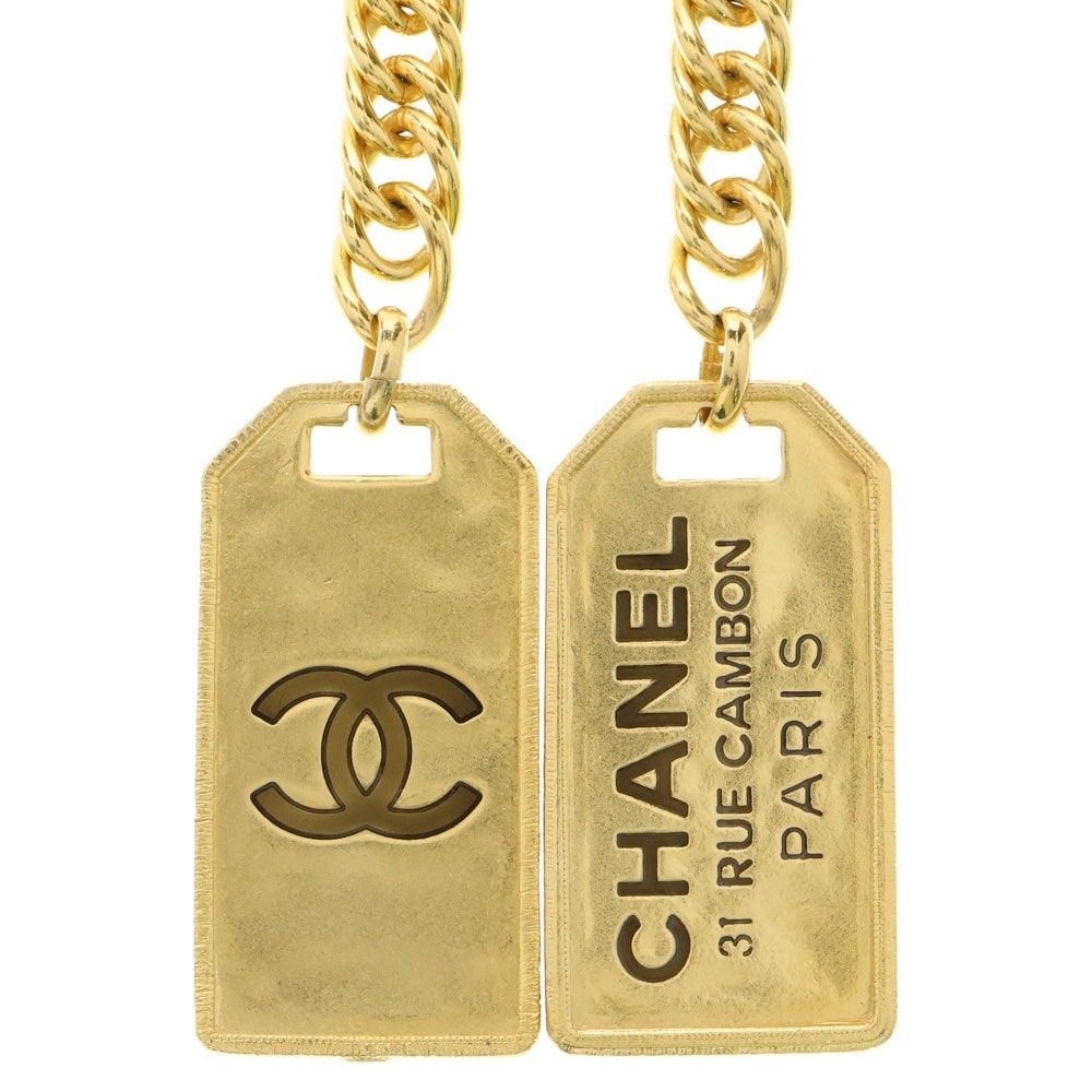 CHANEL(シャネル) ダブルドッグタグ チェーンリンクネックレス F20 C ゴールド