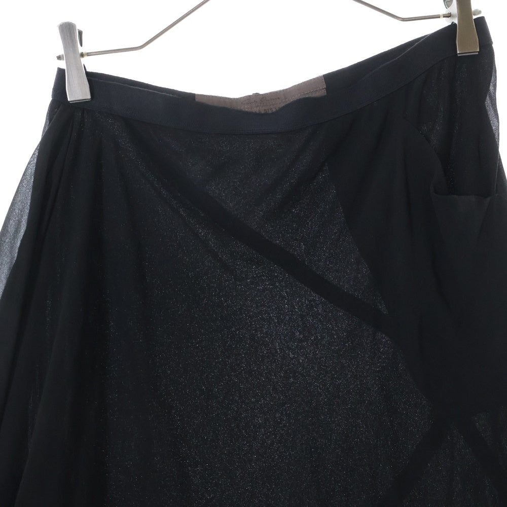 Rick Owens(リックオウエンス) 12SS NASKA アシンメトリースカート ブラック レディース