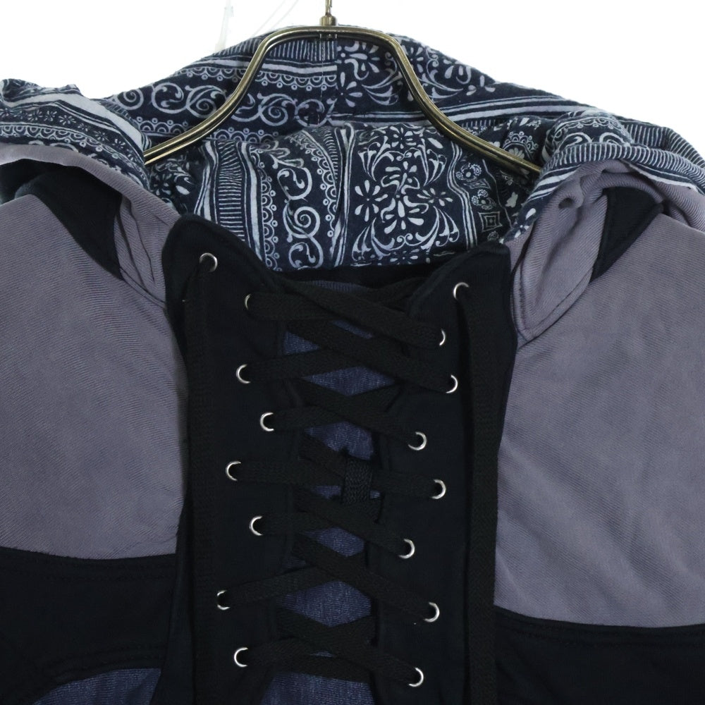 KITH(キス) 23SS 東京限定 ドッキングリメイクプルオーバーフーディーパーカー ネイビー/グレー/ブラック