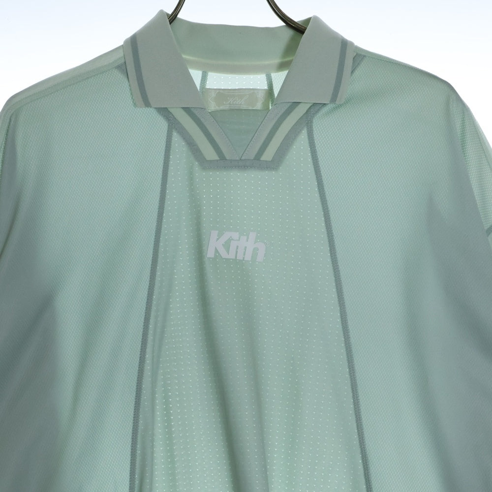 KITH(キス) LS PANELLED OTTO TEE パネルオットージャージー長袖ポロシャツ グリーン