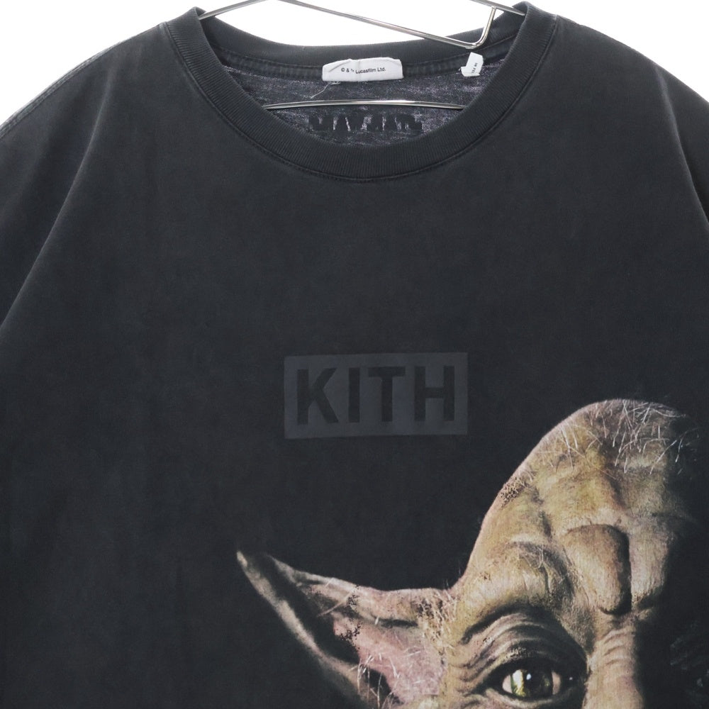 KITH(キス) ×STAR WARS YODA VINTAGE TEE スターウォーズ ヨーダ ヴィンテージプリント半袖Tシャツ ブラック