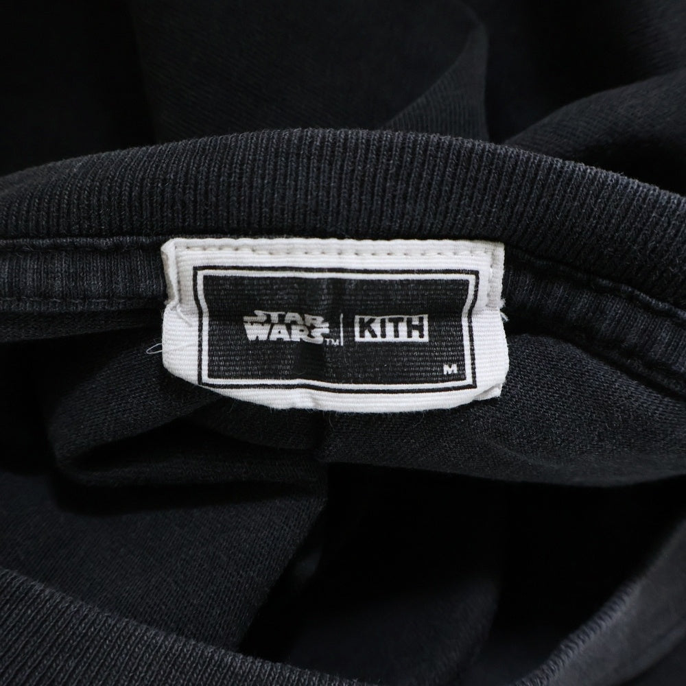 KITH(キス) ×STAR WARS YODA VINTAGE TEE スターウォーズ ヨーダ ヴィンテージプリント半袖Tシャツ ブラック