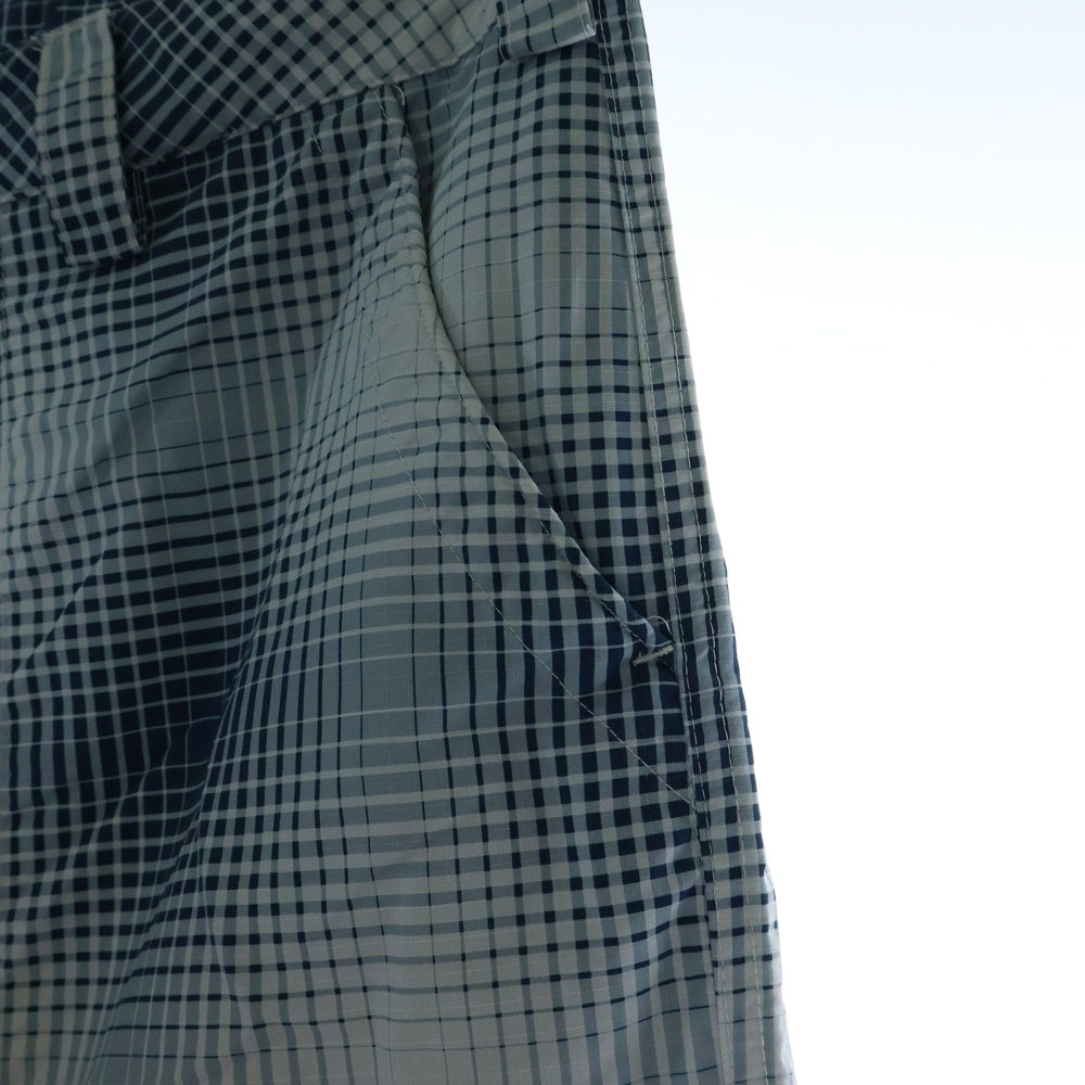 Palace Skateboards(パレススケートボーズ) 24SS BARE LEVELS TROUSER ベアレベルズチェック柄トラウザーズパンツ ブルー
