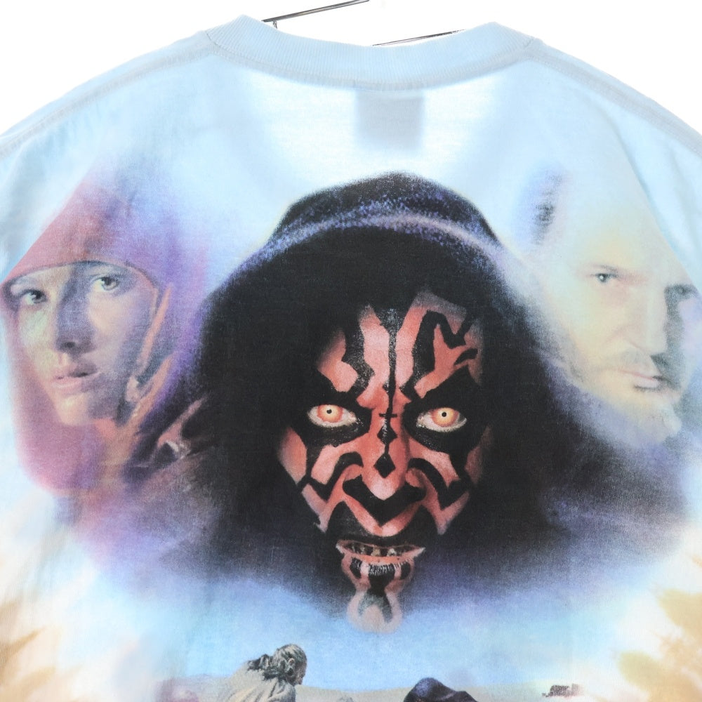 VINTAGE(ヴィンテージ) 90s VINTAGE STAR WARS Episode 1 スターウォーズ エピソード1 タイダイプリント半袖Tシャツ カットソー ブルー/マルチ