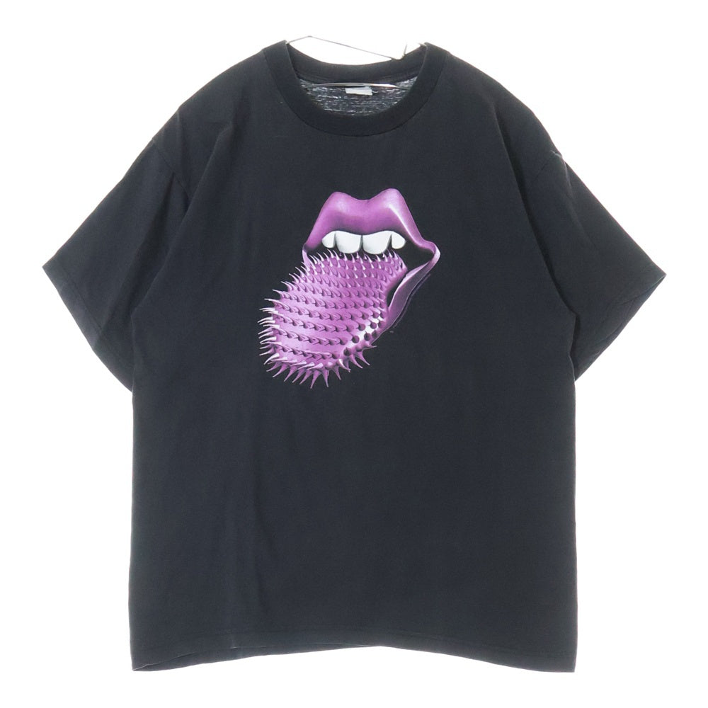 VINTAGE(ヴィンテージ) 90s VINTAGE ROLLING STONES SPIKE TONGUE ローリングストーンズ スパイクタン プリント半袖Tシャツ カットソー ブラック