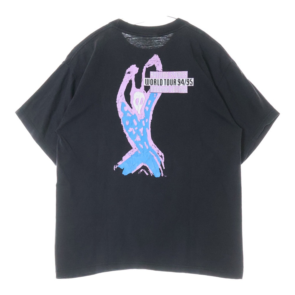 VINTAGE(ヴィンテージ) 90s VINTAGE ROLLING STONES SPIKE TONGUE ローリングストーンズ スパイクタン プリント半袖Tシャツ カットソー ブラック