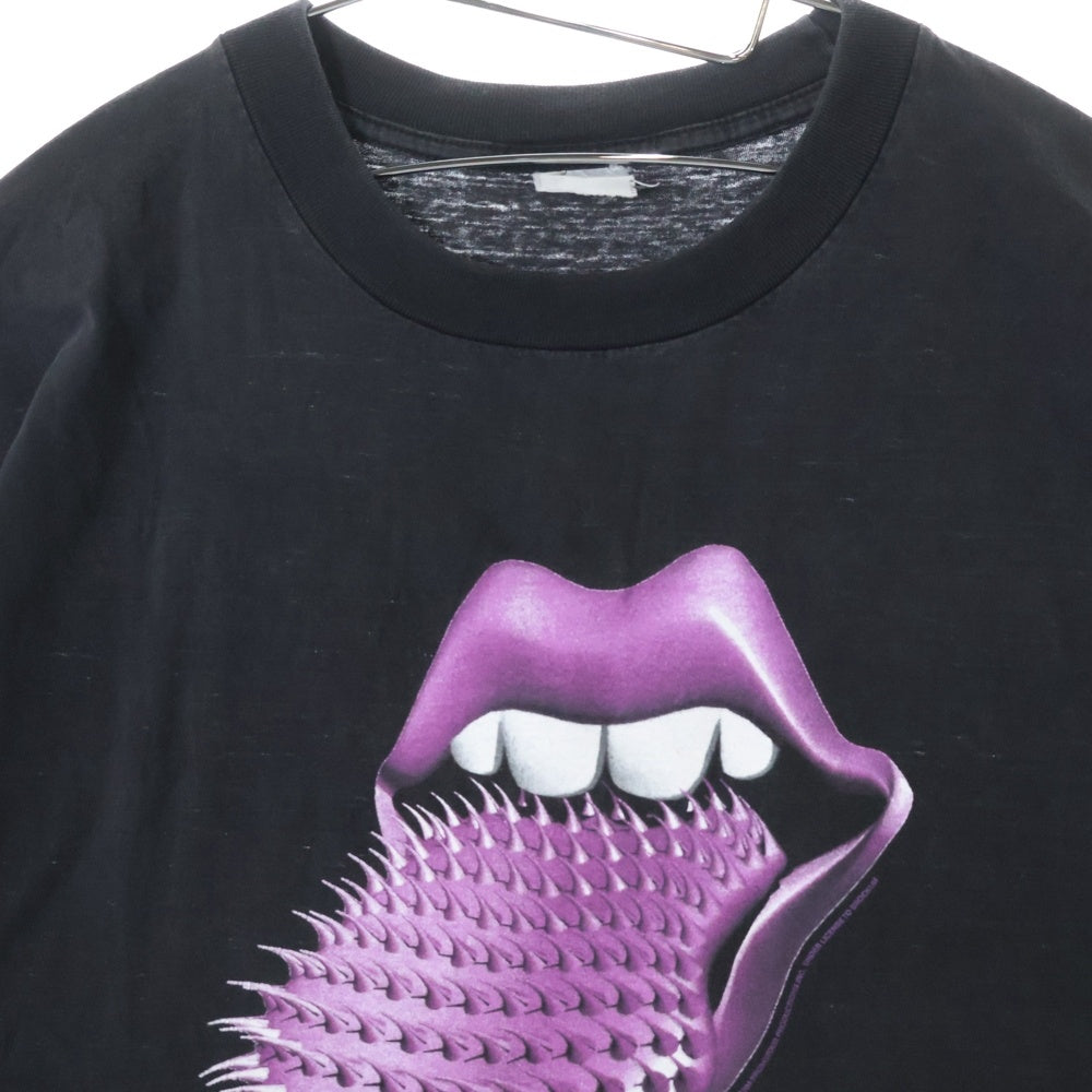 VINTAGE(ヴィンテージ) 90s VINTAGE ROLLING STONES SPIKE TONGUE ローリングストーンズ スパイクタン プリント半袖Tシャツ カットソー ブラック