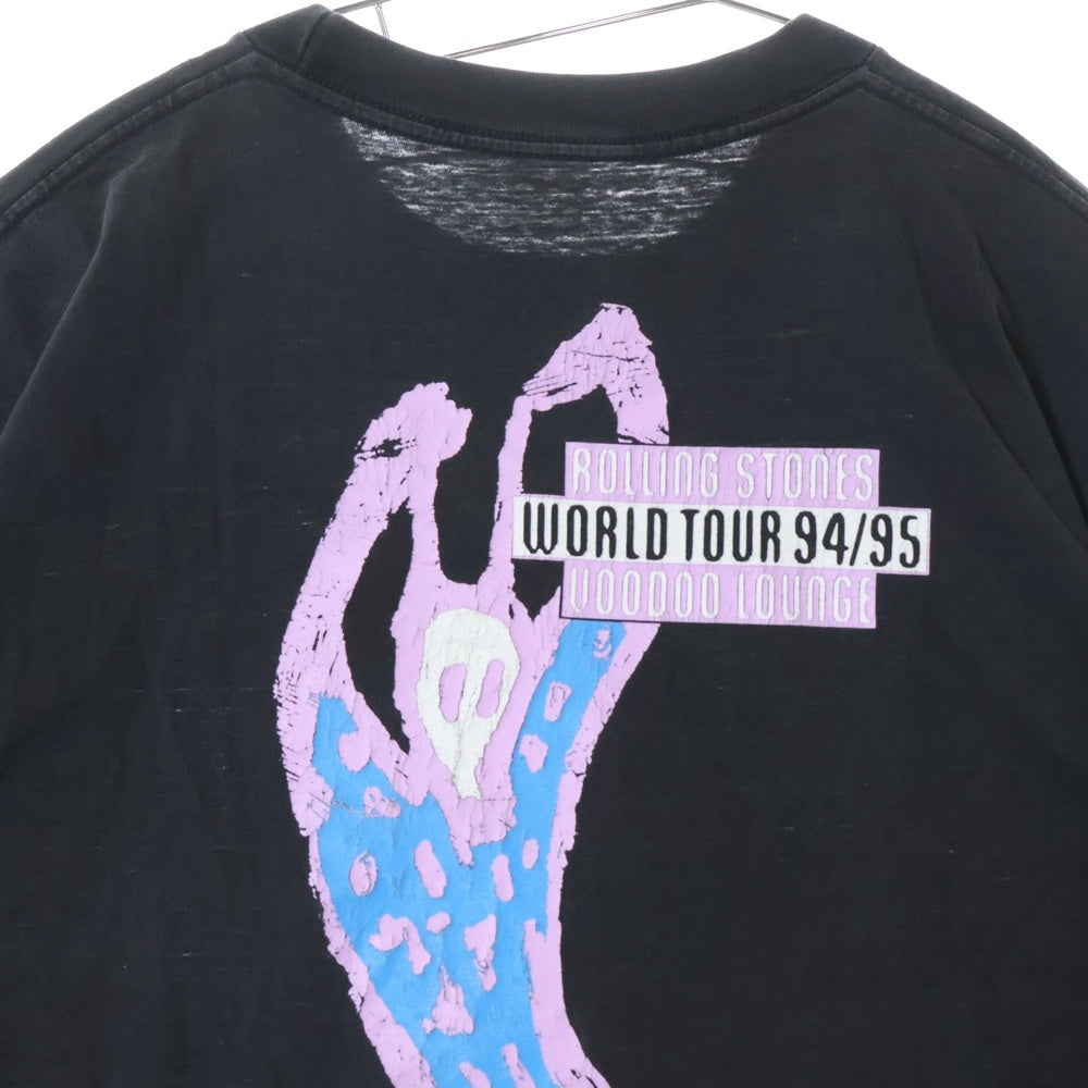 VINTAGE(ヴィンテージ) 90s VINTAGE ROLLING STONES SPIKE TONGUE ローリングストーンズ スパイクタン プリント半袖Tシャツ カットソー ブラック