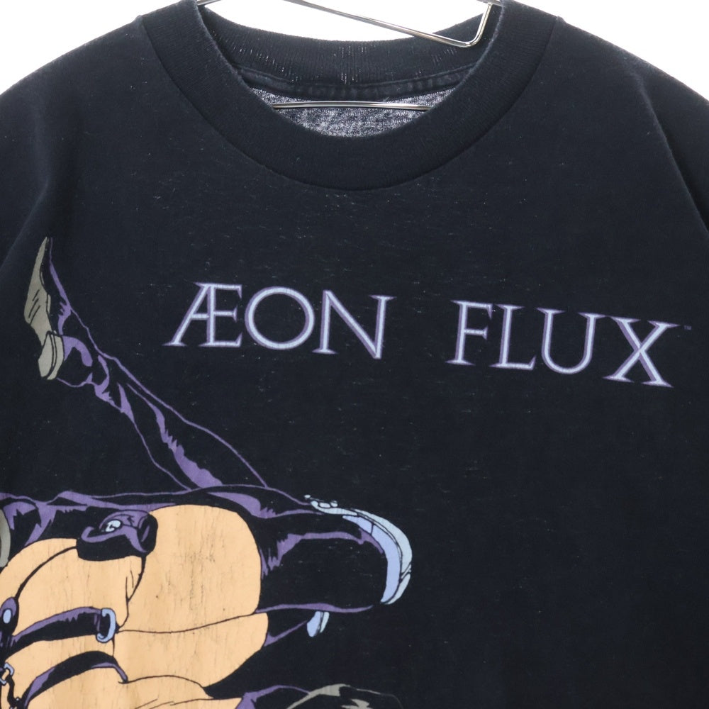 VINTAGE(ヴィンテージ) 90s VINTAGE AEON FLUX MTV イーオン・フラックス アニメ プリント半袖Tシャツ カットソー ブラック