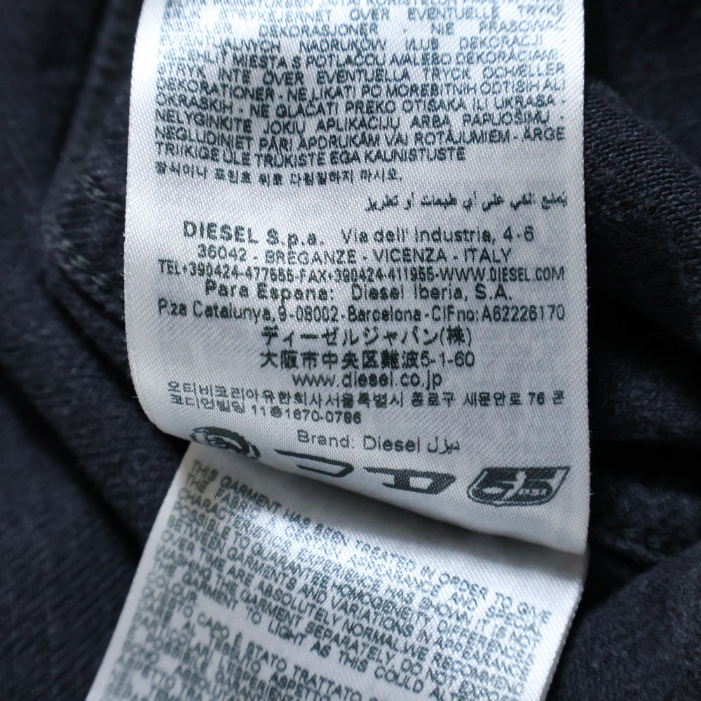 DIESEL(ディーゼル) Hybrid shirt in Tencel denim d-dewny-hood A13033 フード付き ハイブリット デニムジャケット フーディー ブラック