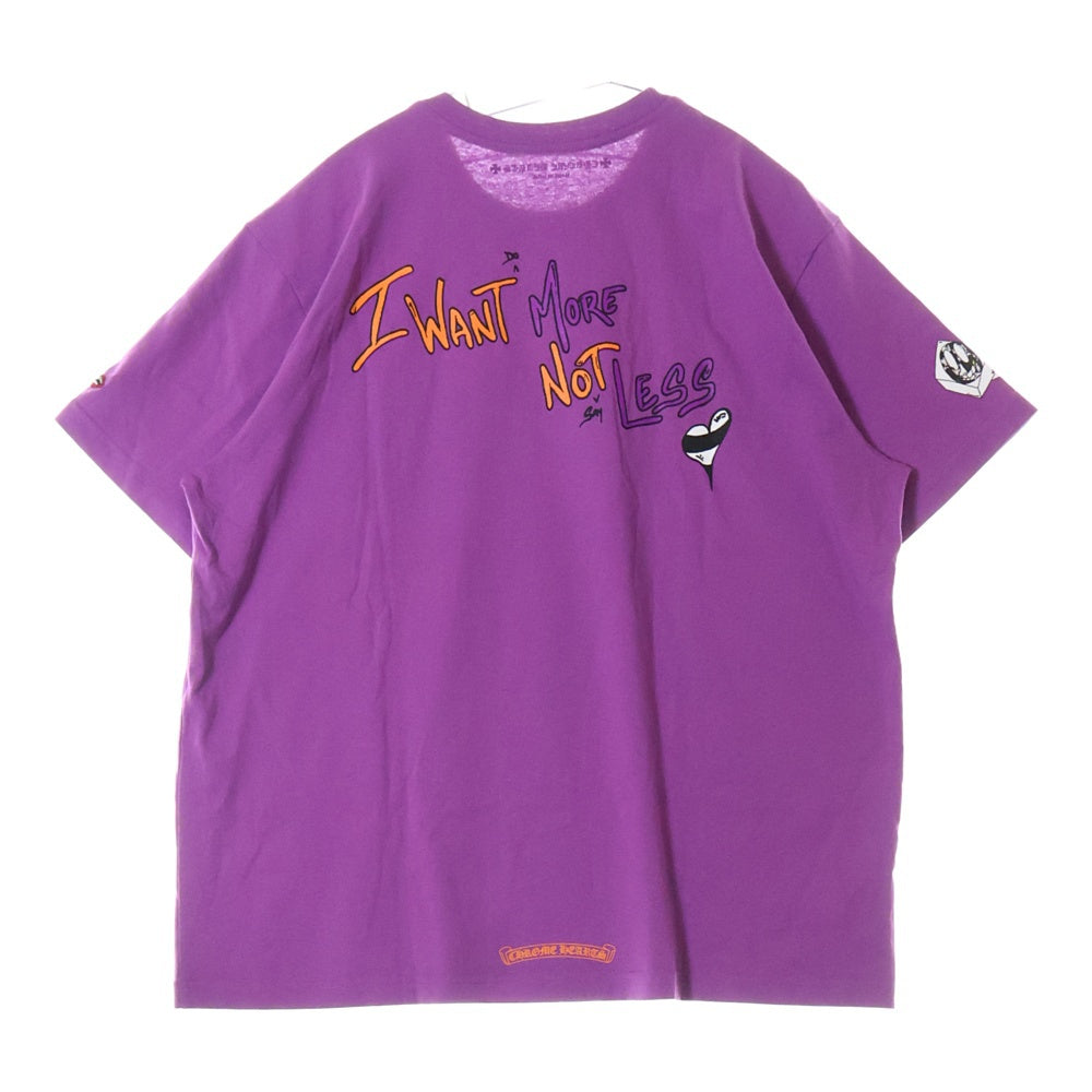 CHROME HEARTS(クロムハーツ) × MATTY BOY I WANT MORE NOT LESS S/S TEE マッティ ボーイ ロゴプリント クルーネック半袖Tシャツ カットソー パープル