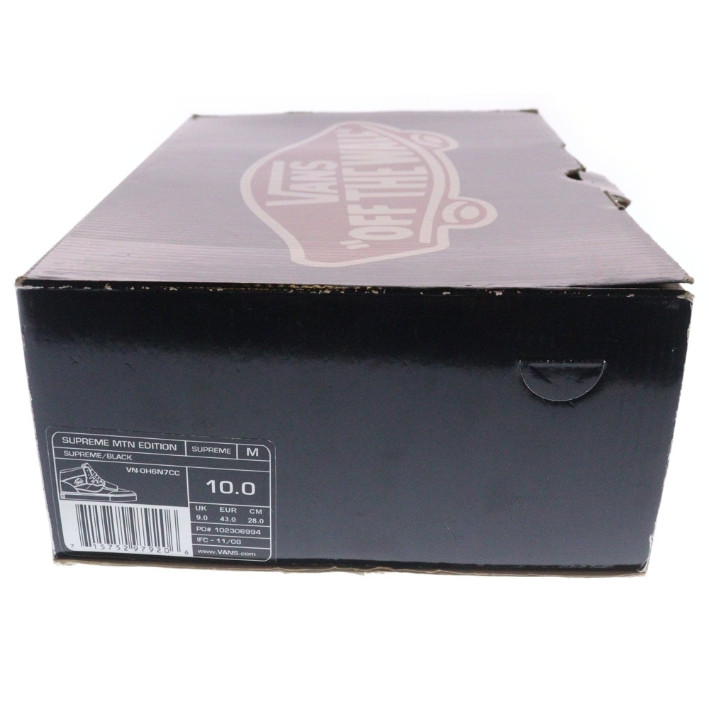 SUPREME(シュプリーム) 08AW ×VANS MTN Edition VN0H6N7CC バンズ マウンテンエディション ミッドカットスニーカー US10/28.0cm ブラック