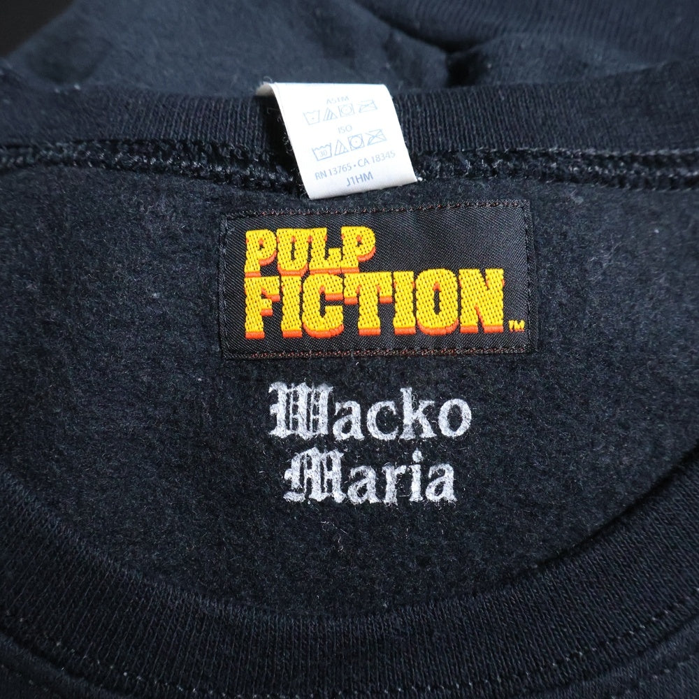WACKO MARIA(ワコマリア) PULP FICTION CREW NECK SWEAT SHIRT PF-WM-SS11 クルーネックス 長袖スウェット ブラック