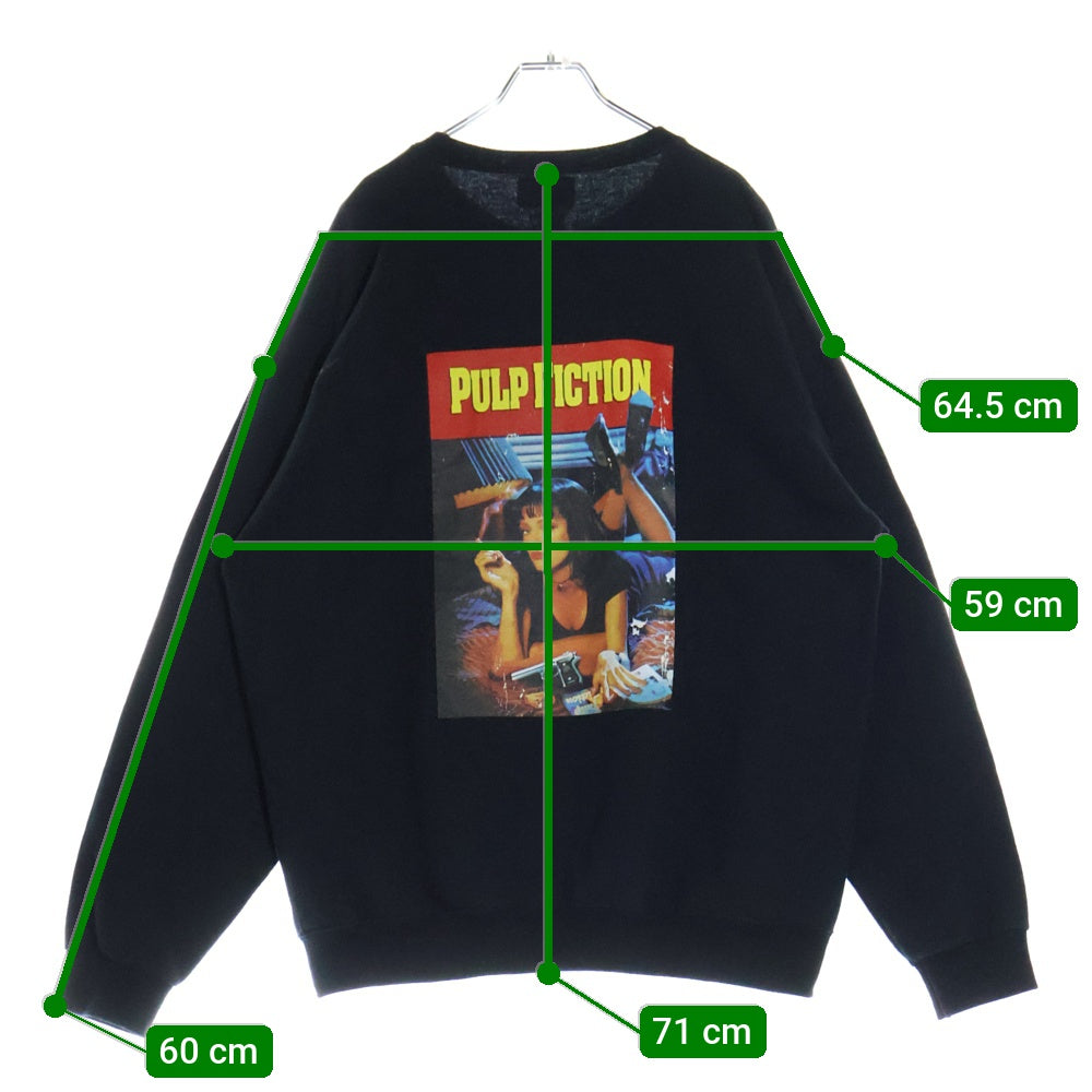 WACKO MARIA(ワコマリア) PULP FICTION CREW NECK SWEAT SHIRT PF-WM-SS11 クルーネックス 長袖スウェット ブラック